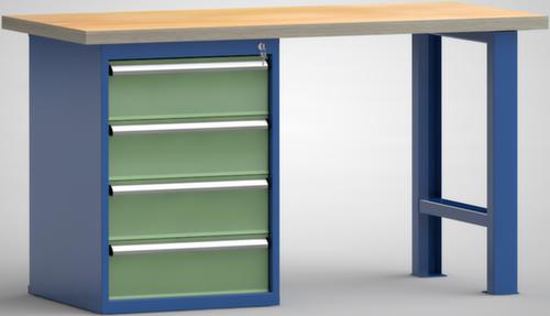 KLW Lutz Werkbank met multiplexplaat, 4 laden