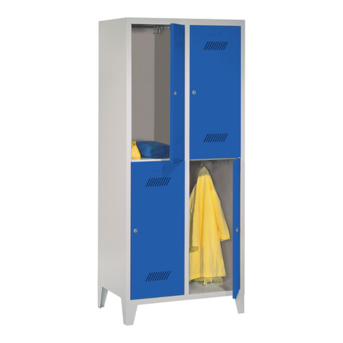 PAVOY Dubbele garderobekast Basis met 2x2 vakken, vakbreedte 400 mm