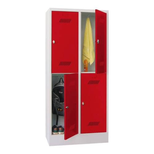 PAVOY Dubbele garderobekast Basis met 2x2 vakken, vakbreedte 400 mm