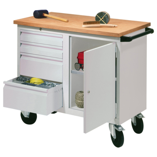 PAVOY Mobiele werkbank, 4 laden, 1 kast