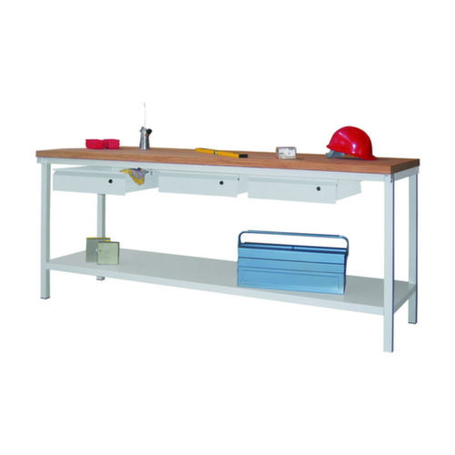 PAVOY Werkbank met verschillende soorten onderbouw, 3 laden, 1 legbord