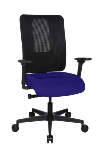 Topstar Bureaustoel Sitness Open X (N) Deluxe inkl. AL "TW2" met verschuifbare zitting, rugleuning met netbekleding, blauw