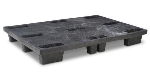 Kunststof stapelpallet met 9 poten, PE-regeneraat, lengte x breedte 1200 x 800 mm