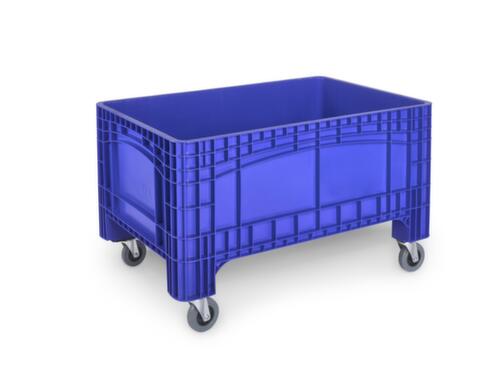 Grote container, inhoud 354 l, blauw, 4 zwenkwielen