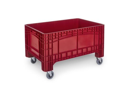 Grote container, inhoud 354 l, rood, 4 zwenkwielen