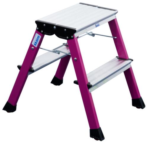 Krause Verrijdbaar vouwtrapje Monto® Rolly®, aluminium, paars