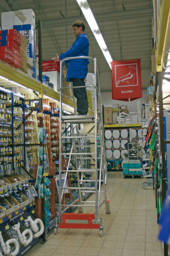 Krause Verrijdbare platformladder STABILO® Professional Vario kompakt, 8 trede(n) met traanplaatprofiel