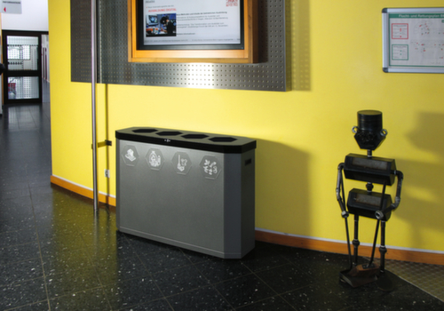 stumpf Verrijdbaar afvalverzamelstation S Sixco 3 »smart«, 3 x 45 l