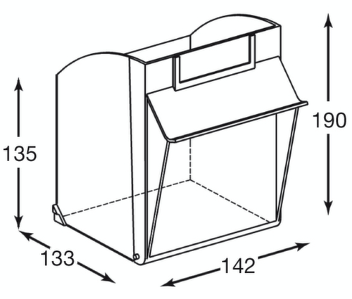Magazijnkast met assortimentsbakken, 56 bakken, transparant