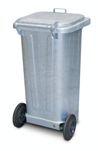 Plaatstalen afvalton oliedicht en brandveilig, 120 l