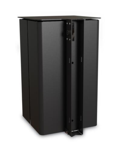 Combi-asbak met overkapping, RAL7021 zwartgrijs