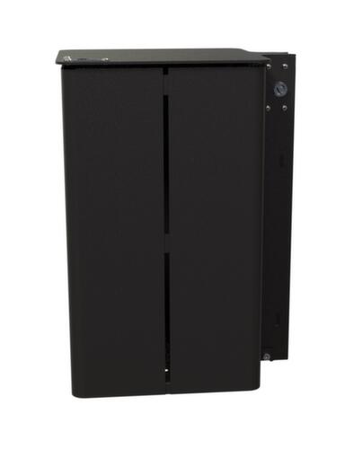 Combi-asbak met overkapping, RAL7021 zwartgrijs