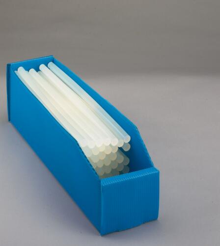 Vouwbare zichtbak, blauw, diepte 378 mm, polypropyleen