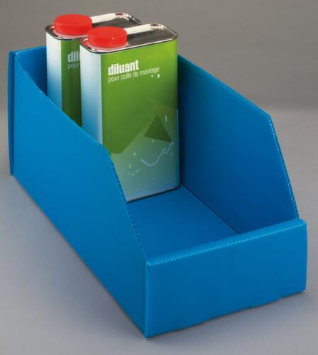 Vouwbare zichtbak, blauw, diepte 380 mm, polypropyleen