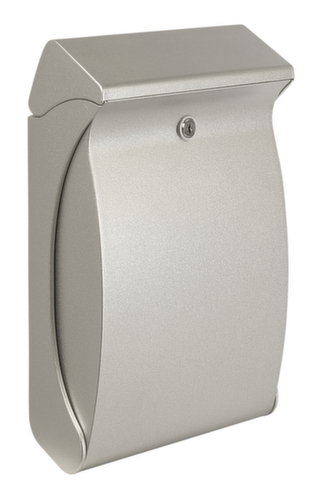 Wandbrievenbus Swing van kunststof, zilverkleurig