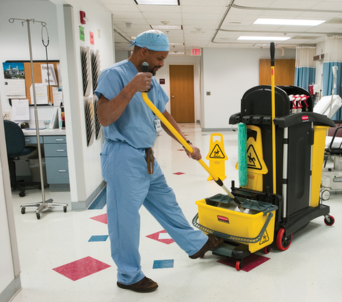 Rubbermaid Afsluitbare reinigingswagen Hygen met vuilniszak