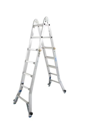 Krause Vierdelige multifunctionele telescoopladder STABILO® Professional, 4 x 5 sporten met profiel