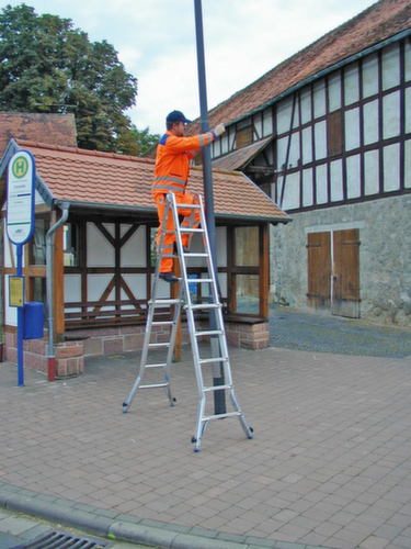 Krause Vierdelige multifunctionele telescoopladder STABILO® Professional, 4 x 5 sporten met profiel
