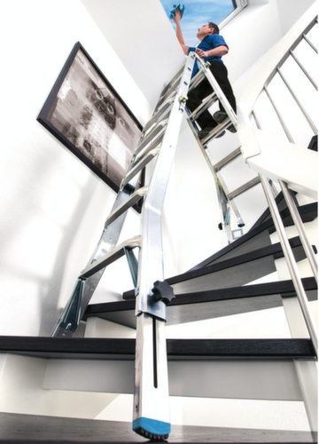 Krause Vierdelige multifunctionele telescoopladder STABILO® Professional, 4 x 5 sporten met profiel