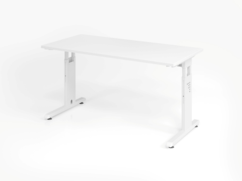 Smal bureau Mini-Office O-Serie met C-voetonderstel