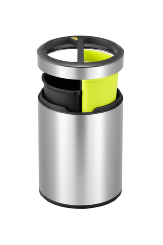 Ronde RVS afvalverzamelbak EKO, 2 x 5 l