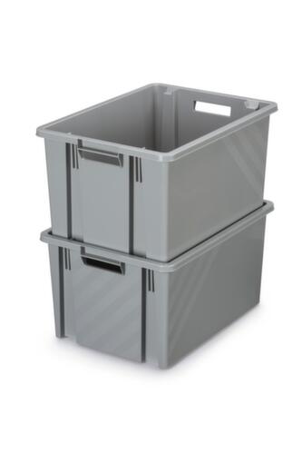 Draaistapelbak, grijs, inhoud 54 l