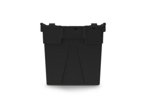 Herbruikbare euronorm-bak gerecycled + verzegelbaar, inhoud 69 l, Tweedelig scharnierdeksel