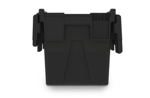 Herbruikbare euronorm-bak gerecycled + verzegelbaar, inhoud 22 l, Tweedelig scharnierdeksel