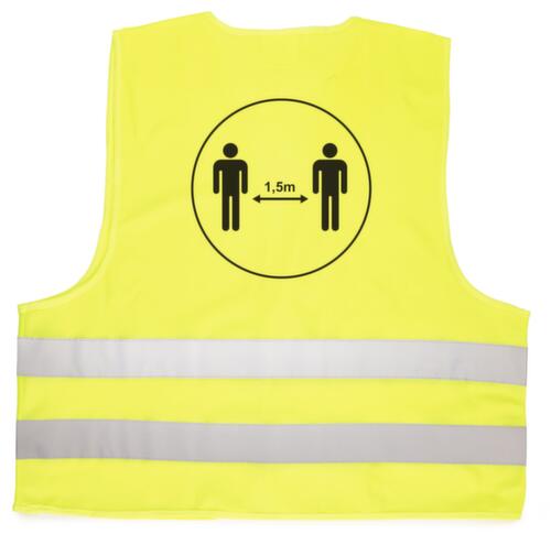 Waarschuwingsvest met opdruk “1,5 m”