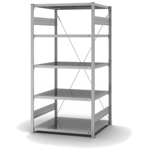 hofe Systeeminhaakstelling in standaard uitvoering, hoogte x breedte x diepte 2000 x 1060 x 835 mm, 5 legborden