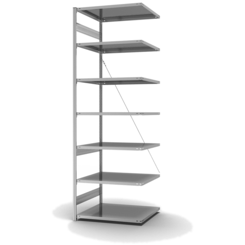 hofe Systeeminhaakstelling in standaard uitvoering, hoogte x breedte x diepte 3000 x 1010 x 835 mm, 7 legborden