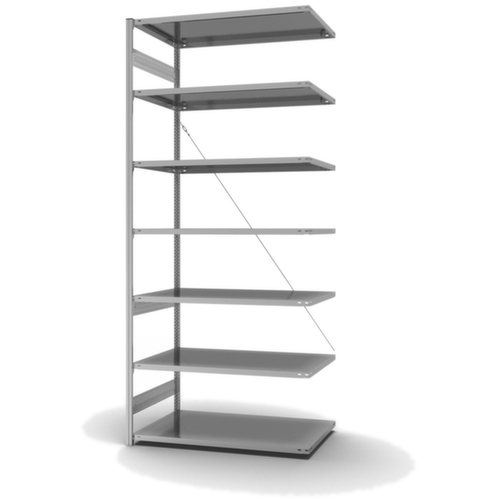 hofe Systeeminhaakstelling in standaard uitvoering, hoogte x breedte x diepte 3000 x 1310 x 835 mm, 7 legborden