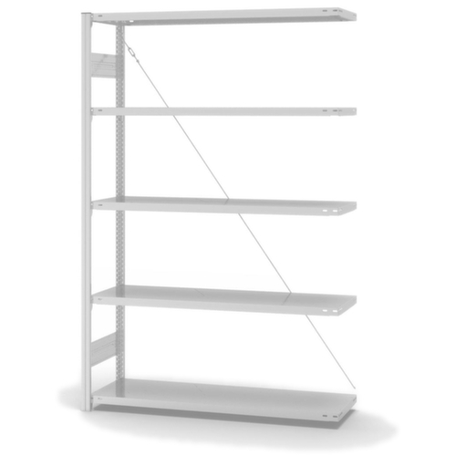 hofe Systeeminhaakstelling in standaard uitvoering, hoogte x breedte x diepte 2000 x 1310 x 435 mm, 5 legborden