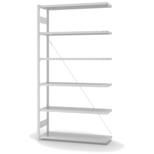 hofe Systeeminhaakstelling in standaard uitvoering, hoogte x breedte x diepte 2500 x 1310 x 435 mm, 6 legborden