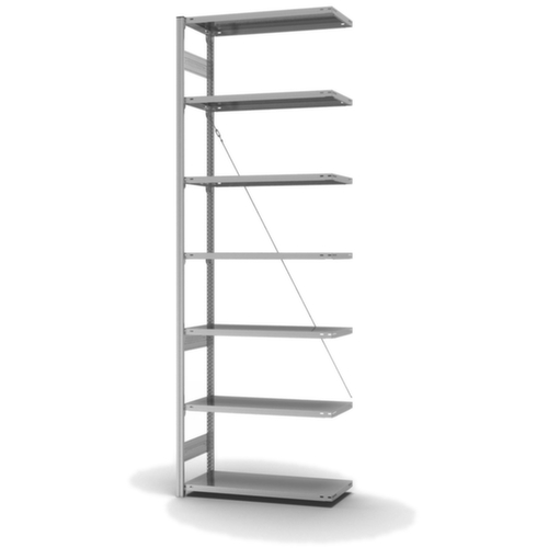 hofe Systeeminhaakstelling in middelzware uitvoering, hoogte x breedte x diepte 3000 x 1010 x 435 mm, 7 legborden