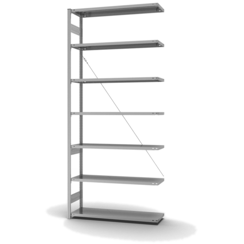 hofe Systeeminhaakstelling in middelzware uitvoering, hoogte x breedte x diepte 3000 x 1310 x 435 mm, 7 legborden