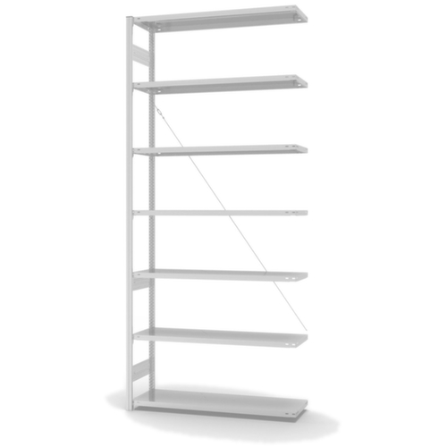 hofe Systeeminhaakstelling in middelzware uitvoering, hoogte x breedte x diepte 3000 x 1310 x 435 mm, 7 legborden