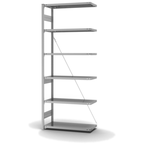 hofe Systeeminhaakstelling aanbouwsectie, hoogte x breedte x diepte 2500 x 1010 x 435 mm, 6 legborden