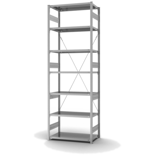 hofe Systeeminhaakstelling, hoogte x breedte x diepte 3000 x 1060 x 535 mm, 7 legborden