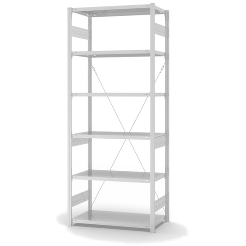 hofe Systeeminhaakstelling, hoogte x breedte x diepte 2500 x 1060 x 535 mm, 6 legborden