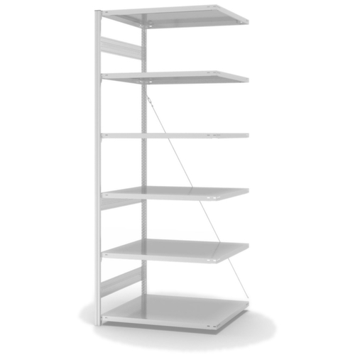 hofe Systeeminhaakstelling aanbouwsectie, hoogte x breedte x diepte 2500 x 1010 x 835 mm, 6 legborden