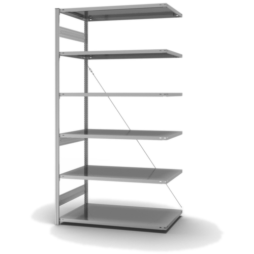 hofe Systeeminhaakstelling aanbouwsectie, hoogte x breedte x diepte 2500 x 1310 x 835 mm, 6 legborden