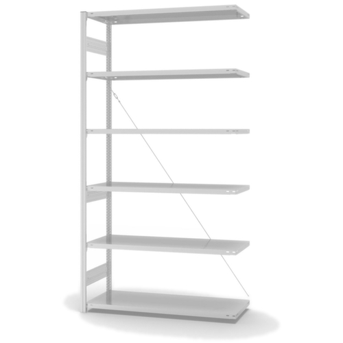 hofe Systeeminhaakstelling aanbouwsectie, hoogte x breedte x diepte 2500 x 1310 x 535 mm, 6 legborden