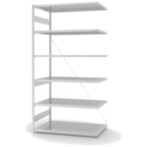 hofe Systeeminhaakstelling aanbouwsectie, hoogte x breedte x diepte 2500 x 1310 x 835 mm, 6 legborden