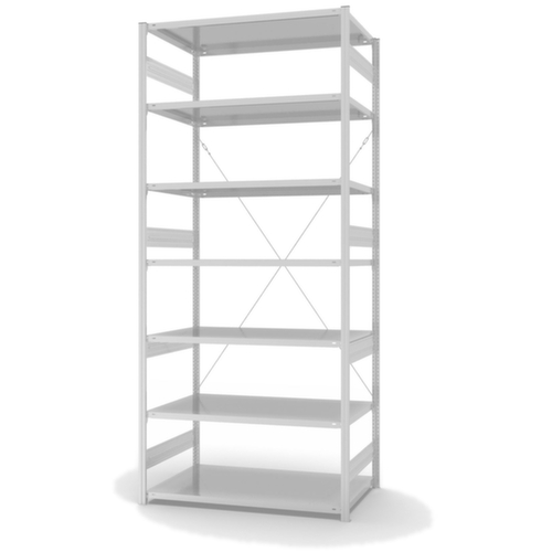 hofe Systeeminhaakstelling, hoogte x breedte x diepte 3000 x 1360 x 835 mm, 7 legborden