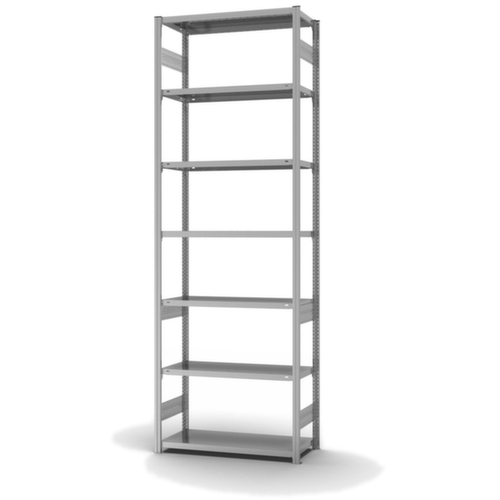 hofe Traversestelling in standaard uitvoering, hoogte x breedte x diepte 3000 x 1060 x 435 mm, 7 legborden