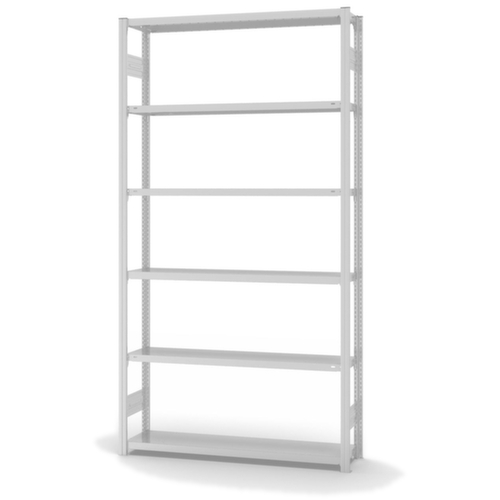 hofe Traversestelling in standaard uitvoering, hoogte x breedte x diepte 2500 x 1360 x 335 mm, 6 legborden