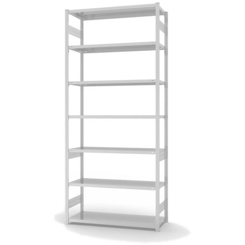 hofe Traversestelling in standaard uitvoering, hoogte x breedte x diepte 3000 x 1360 x 535 mm, 7 legborden