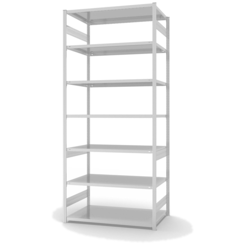 hofe Traversestelling in standaard uitvoering, hoogte x breedte x diepte 3000 x 1360 x 835 mm, 7 legborden