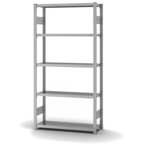 hofe Traversestelling in middelzware uitvoering, hoogte x breedte x diepte 2000 x 1060 x 335 mm, 5 legborden